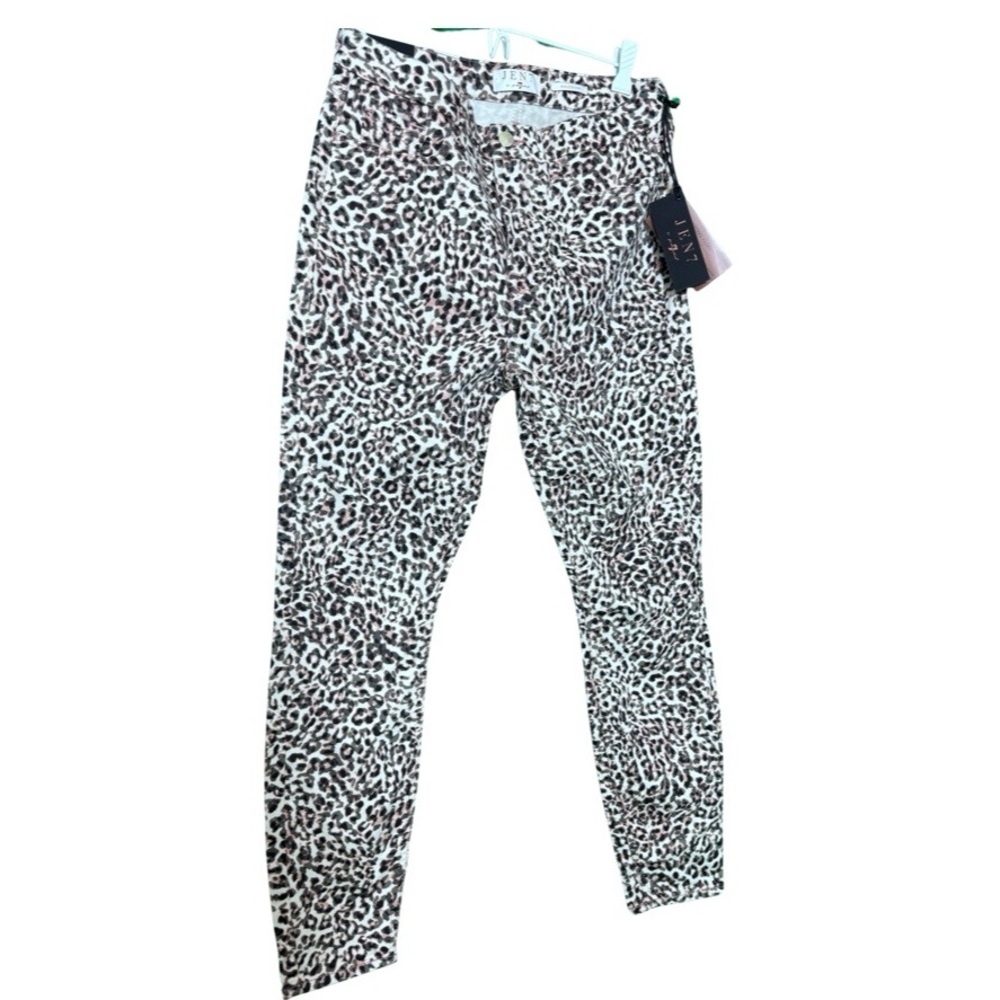 JEN 7 Ladies Leopard Print High Rise Skinny Ankle Jean by 7 For All Mankind, NWT